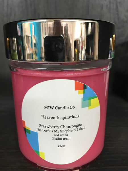 Homemade Candle Melts-12 oz.strawerry Champagne