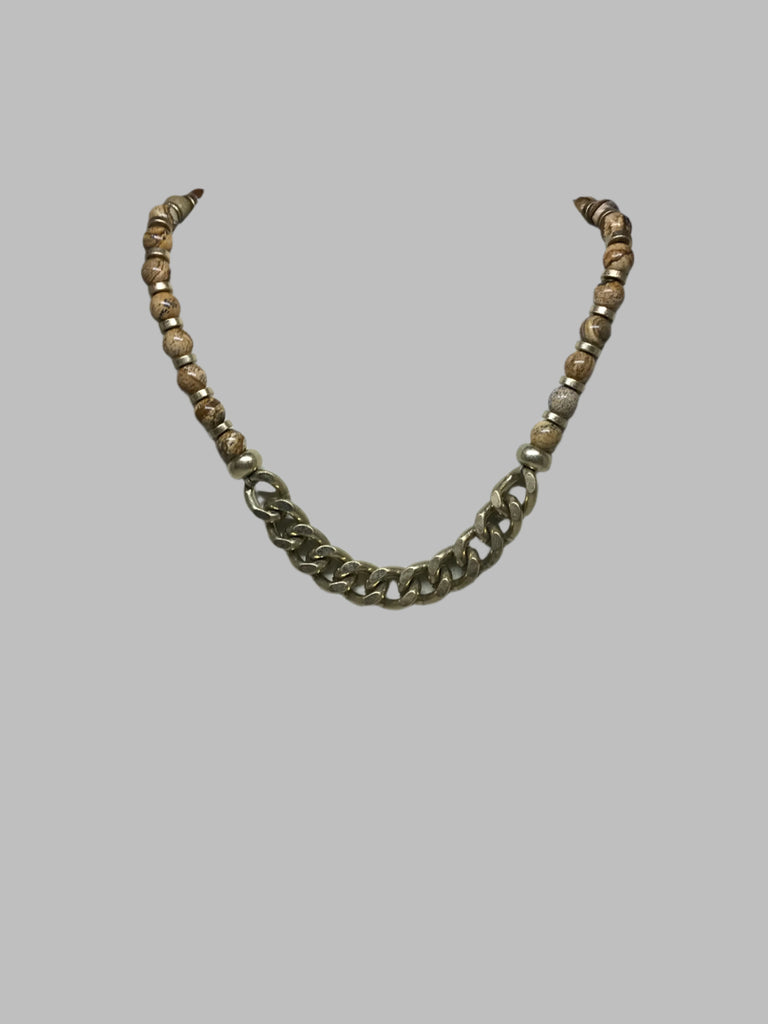 Jasper Stone Chain Necklace