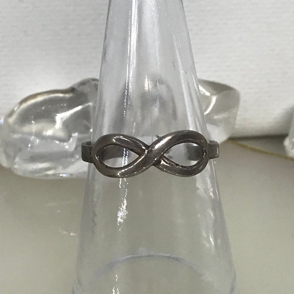 Sterling Silver Rings-Plain figure- 8