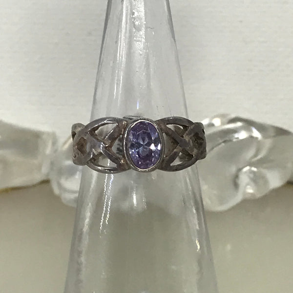 Sterling Silver Rings-lavender stone5