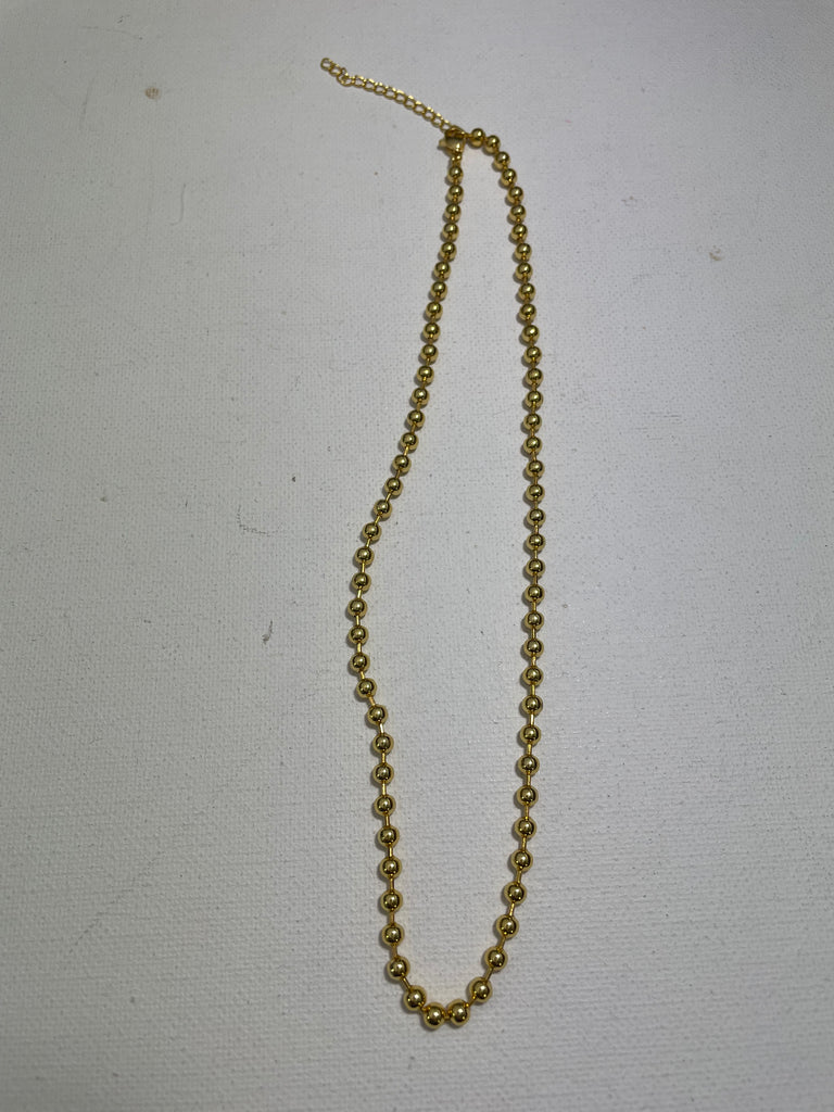 14" Gold Beaded Necklace
