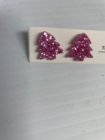 Kids Christmas Collection Earrings light pink glitter