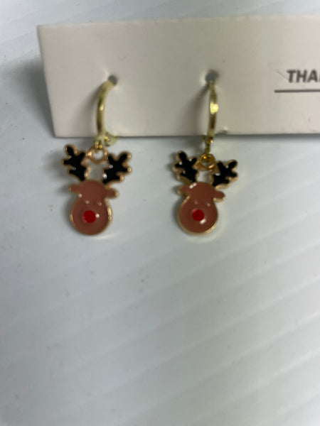 Kids Christmas Collection Earrings reindeer clasp