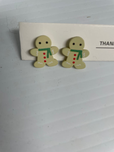 Kids Christmas Collection Earrings gingerbread studs