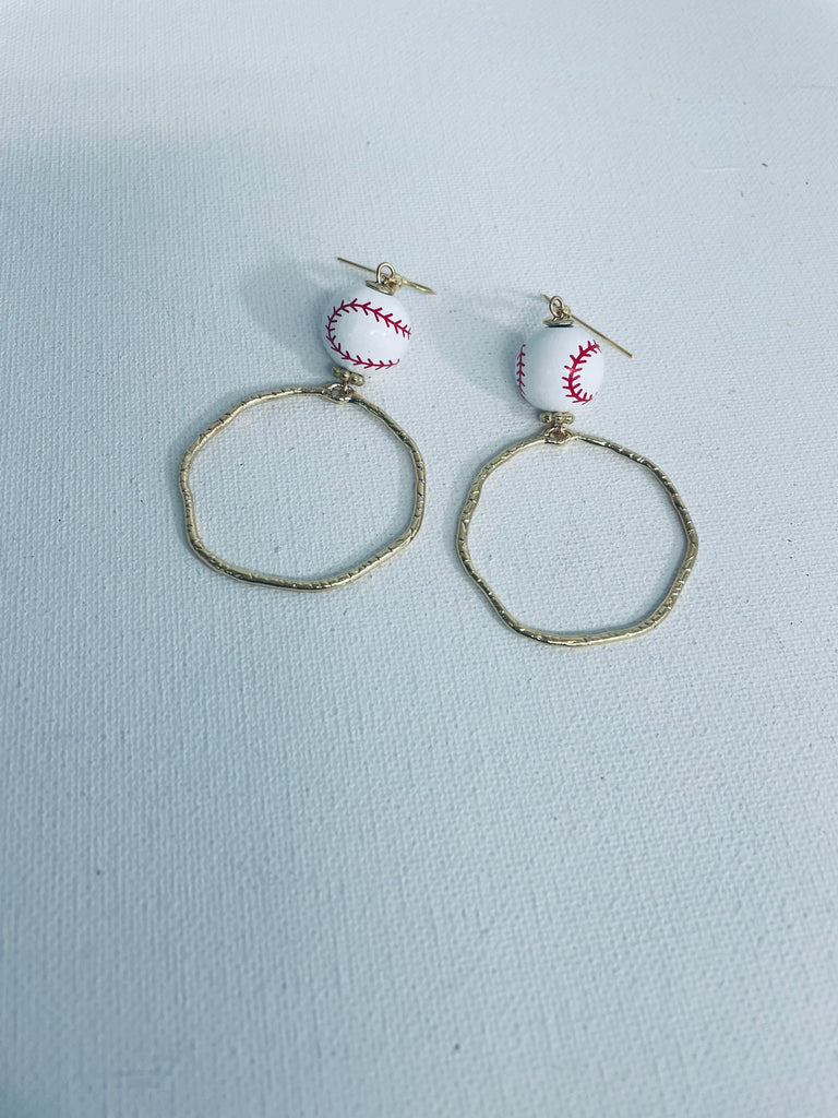 Baseball w/ Large Hammered Hoops