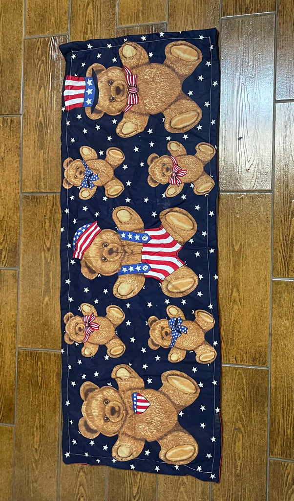 42"x17" Patriotic Table Runner w/Bears