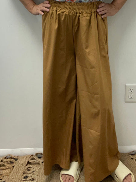 Wide Leg Elastic Waist Pants Melissa McCoy
