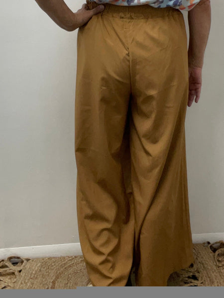 Wide Leg Elastic Waist Pants Melissa McCoy