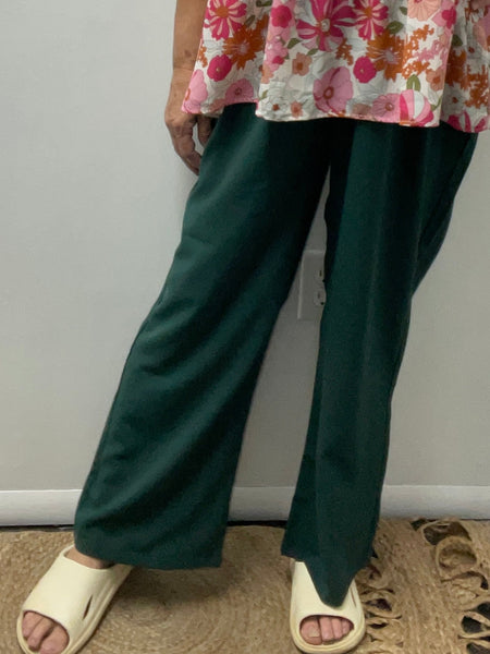 Wide Leg Elastic Waist Pants Melissa McCoy