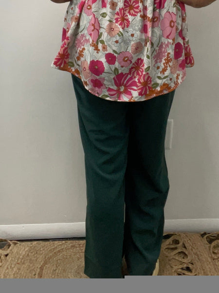 Wide Leg Elastic Waist Pants Melissa McCoy