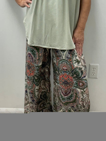 Wide Leg Elastic Waist Pants Melissa McCoy