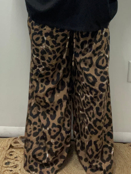 Wide Leg Elastic Waist Pants Melissa McCoy