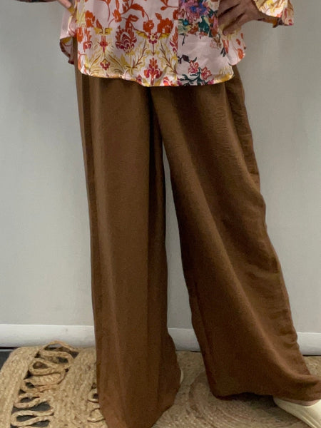 Wide Leg Elastic Waist Pants Melissa McCoy