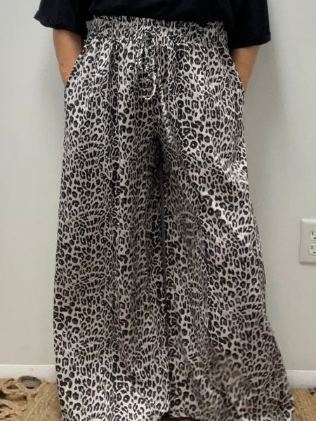 Wide Leg Elastic Waist Pants Melissa McCoy