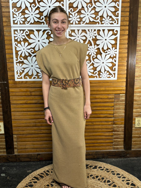 Tan Long Dress