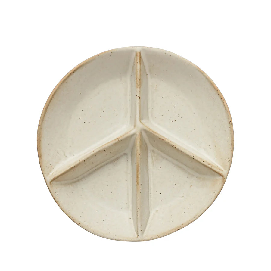 5 1/2" Round Peace sign Divided Dish