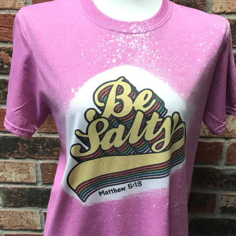 "Be Salty" Short Sleeve Light Purple T-Shirt