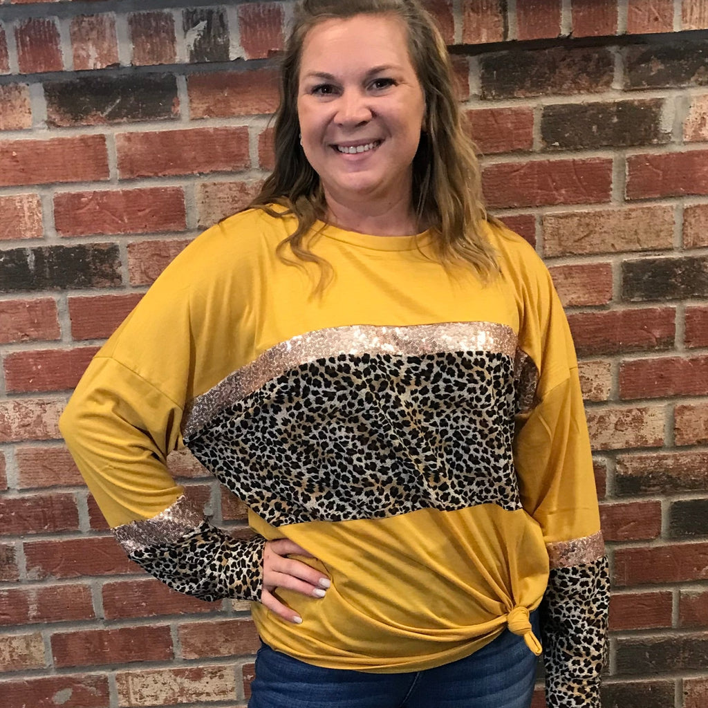 leopard print sequin shirt
