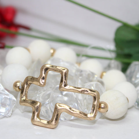 Gorgeous cross bracelets with cold.