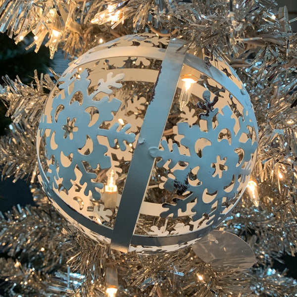 snowflake snowball metal decor