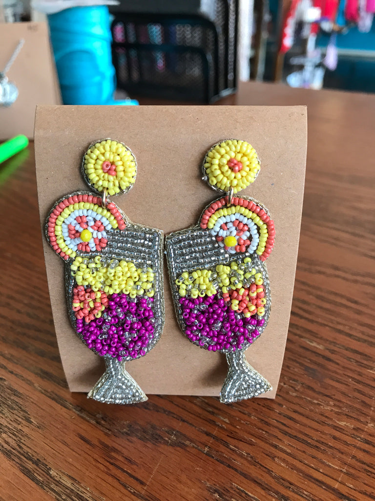 Beaded Drink Earrings