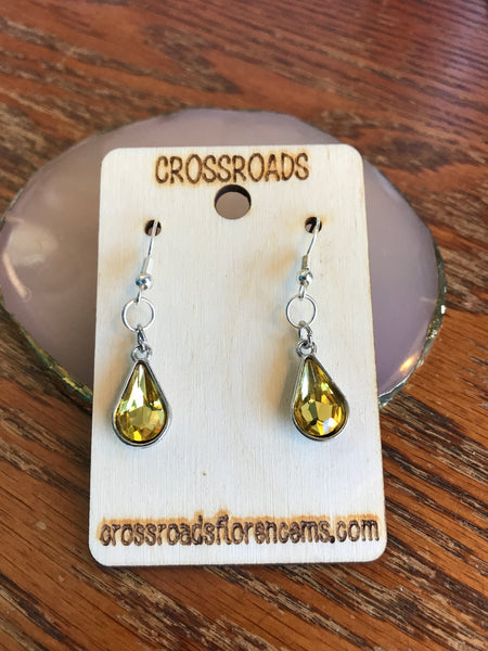 Birthstone Earrings-November citrine & topaz