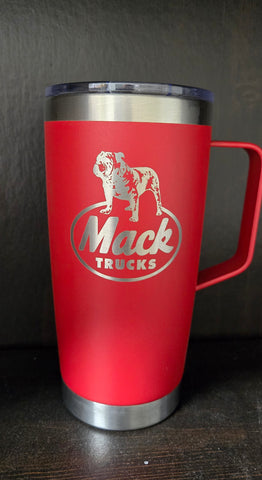 20oz Coffee Mug - With Handle-Mack Trucks-Red