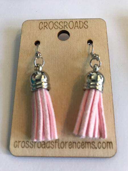 Tassel Earrings-Pink