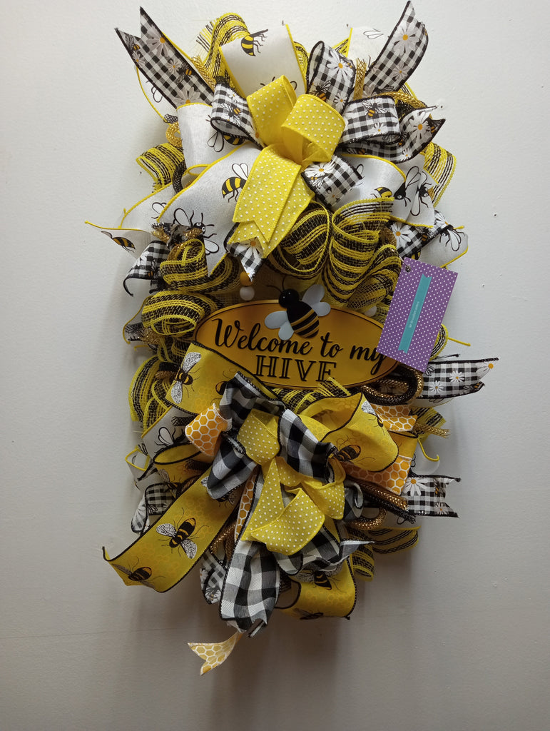 16x22 Honey Bee Swag Wreath Jody Martin