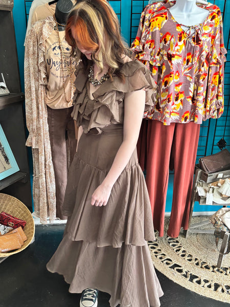 Mustard Seed Brown Maxi Dress