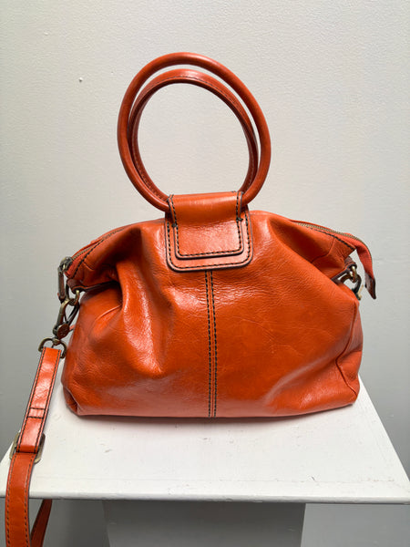 Hobo Sheila Medium Polished Leather Grenadine Leather Handbag-PreLoved Kathy Mangum