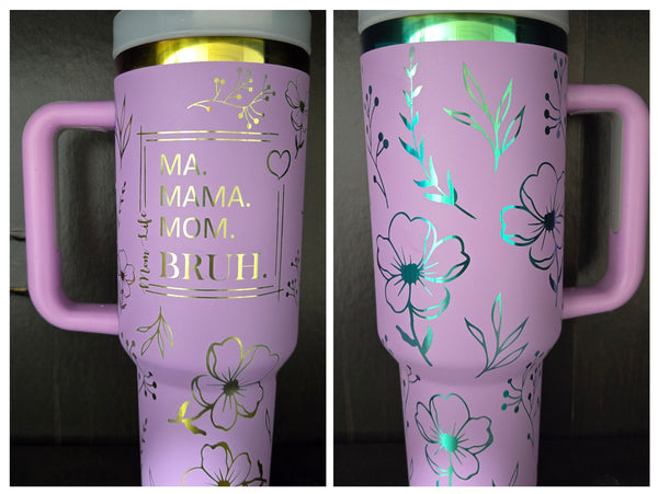 40oz Tumbler | Bruh Mom Life-Pink
