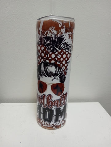 20 oz Football Tumbler, Game Day Drink Cup for Football Fans