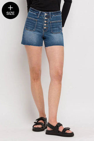 Lovervet High rise Shorts -button up