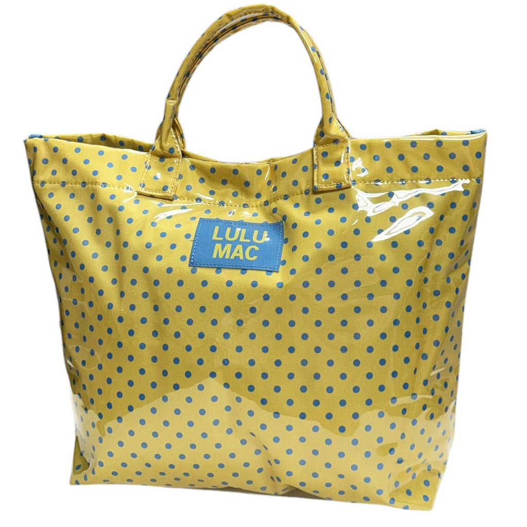 LM-BG-1003 TOTE BAG YELLOW/BLUE DOT Girlie Girl Originals