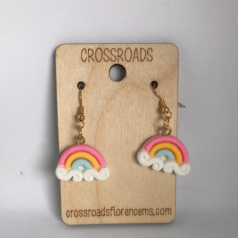 Children's Charm Earrings-Rainbow