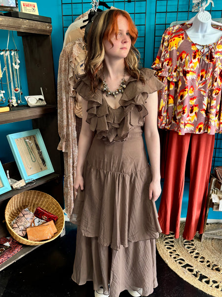 Mustard Seed Brown Maxi Dress