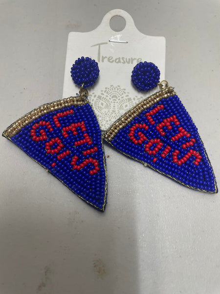 3"Beaded stud Earrings Amanda Queen