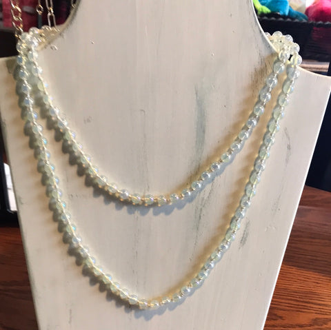 Clear Opalescent Necklace