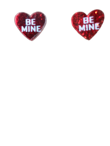 Valentine Be Mine Red Hearts