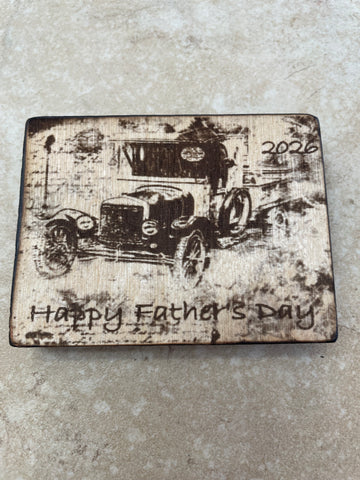 3"x4" Lasered 2026 Happy Father's Day Shelf Sitter Rick Dantzler