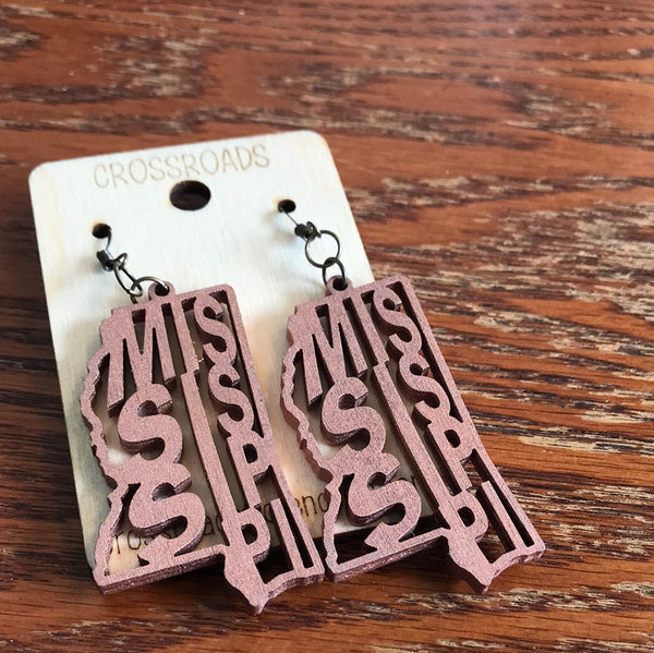 Mississippi Wood Earrings