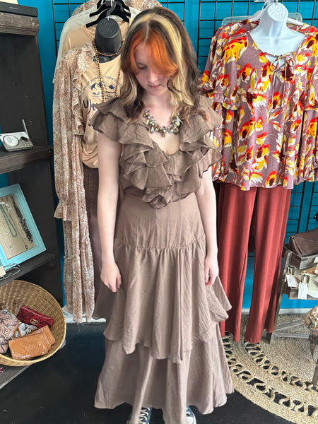 Mustard Seed Brown Maxi Dress