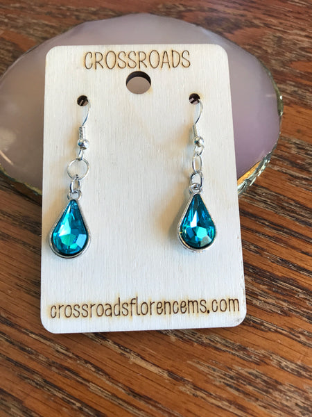 Birthstone Earrings-March-Aquamarine