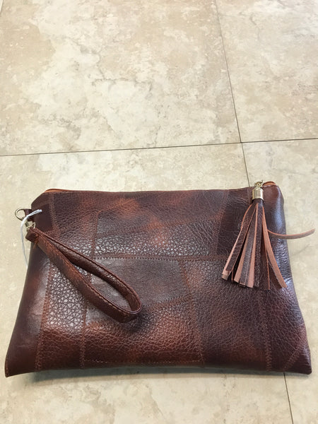 Zippered Clutch-Brown