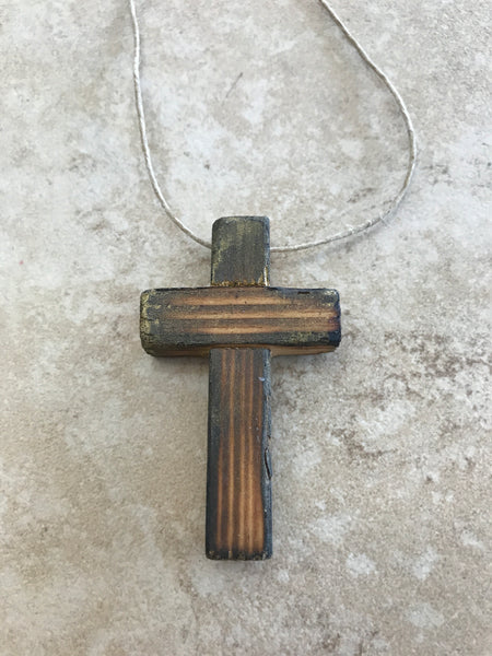 Cross Necklace Burned