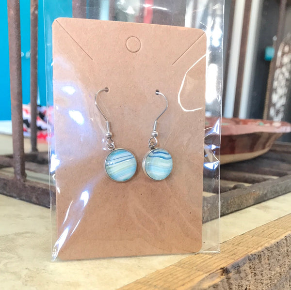 Earrings - Hand Painted Single Round