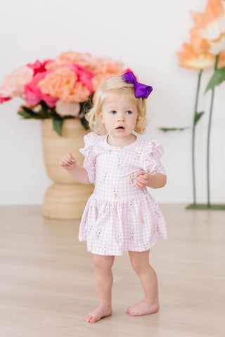 Baby Bunnies 3/4 Sleeve Flutter Twirl Bodysuit