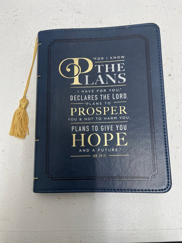 7"x5 1/2"Christian Faux blue leather Journal Brittany Wilson