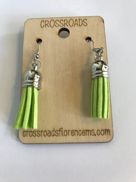 Tassel Earrings-Light green